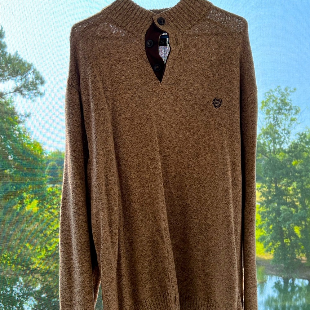 Chaps sweater, XXL, brown.